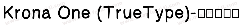 Krona One (TrueType)字体转换